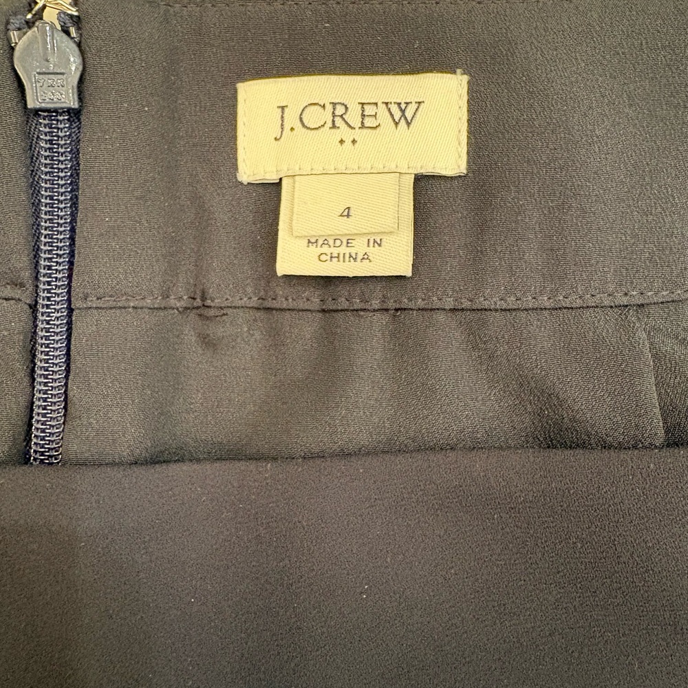 J. Crew Navy Pleated Midi Skirt - Picture 5 of 6